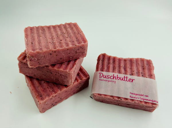 Duschbutter Himbeerpeeling 3in1 duschen, peelen, cremen